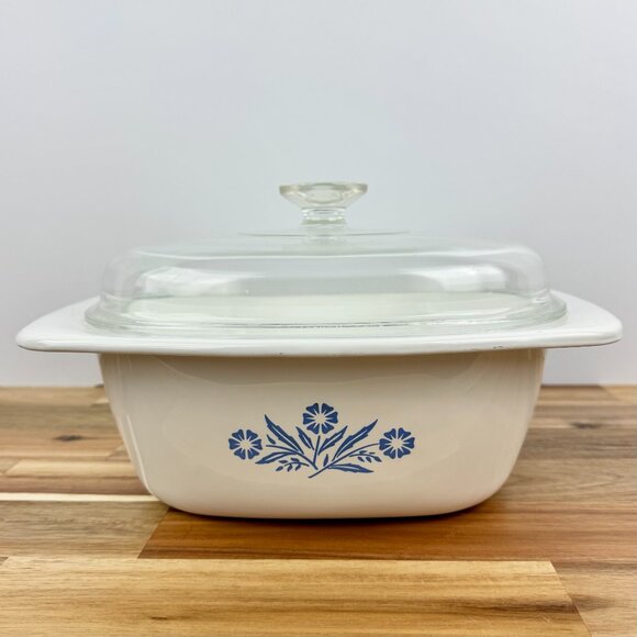 Vintage Corning Ware Blue‎ Cornflower P-34-B Casserole Dutch Oven W Lid 4 Quart - Picture 3 of 8